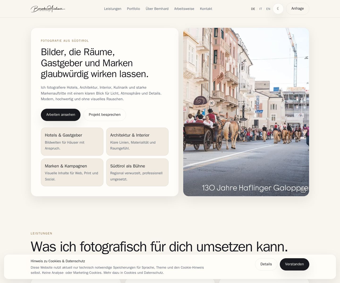 Neue Website aichner.bz – Nachher
