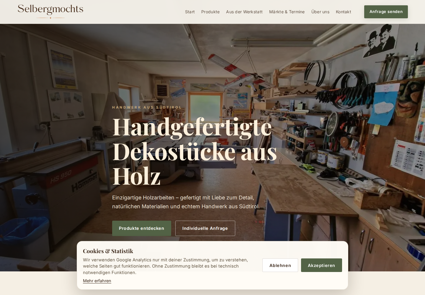 Desktop-Ansicht von selbergmochts.com